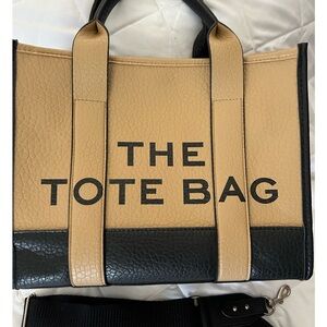 Vegan leather tote bag